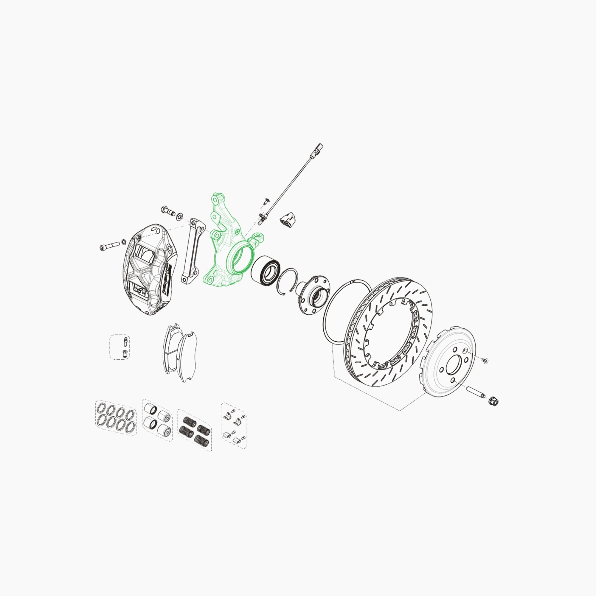 BJA0000269 - PORTE MOYEU AVG ASSEMBLE-Spare Parts-Clio Cup Middle East-gpx-store