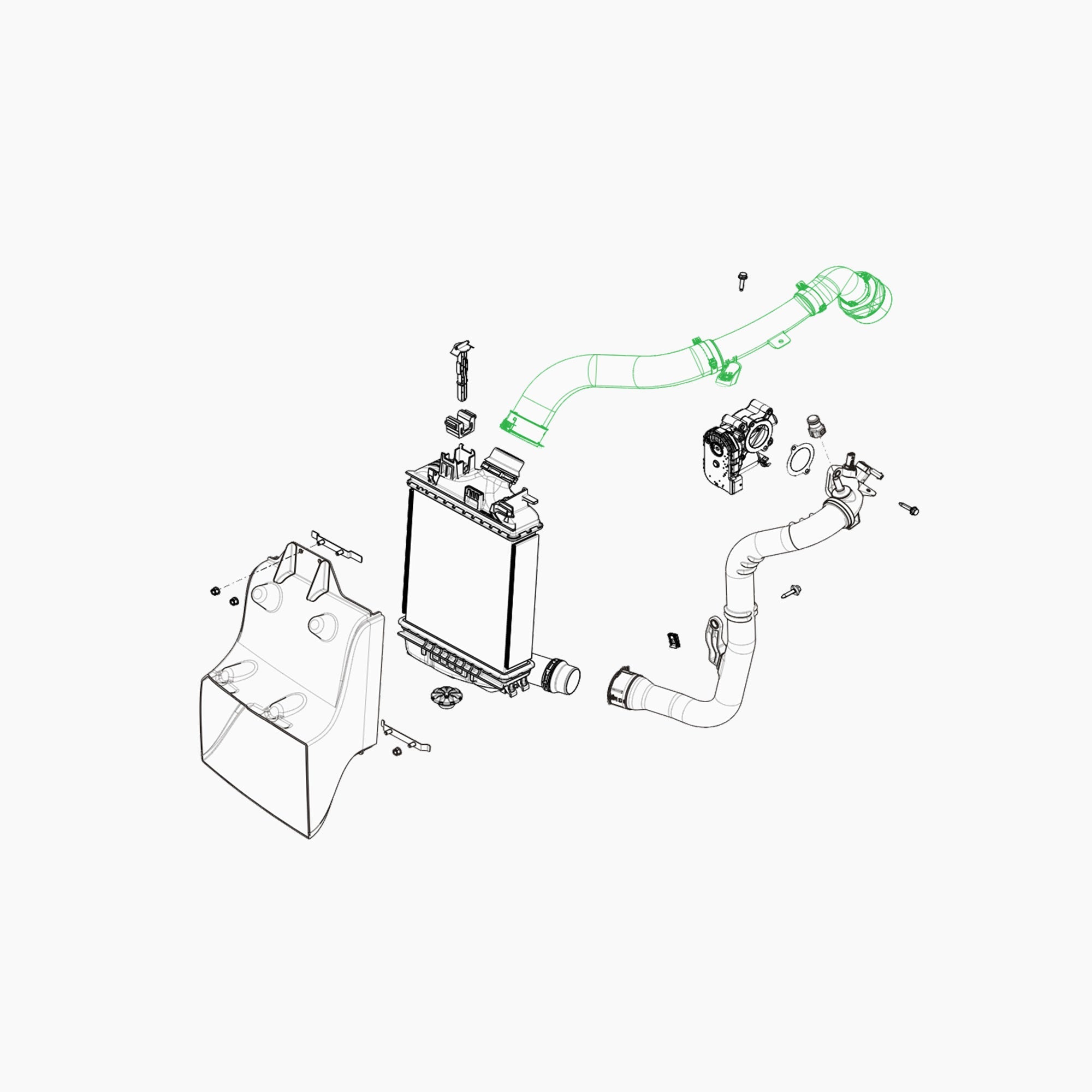 BJA0000486 - CONDUIT SORTIE ECHANGEUR-Spare Parts-Clio Cup Middle East-gpx-store