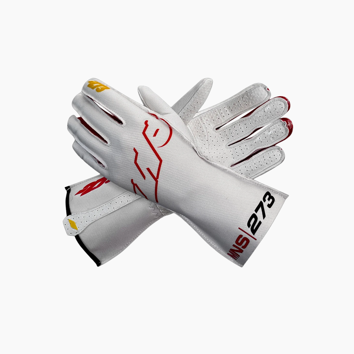 Minus 273 | MNS-1 White Red Karting Gloves-Karting Gloves-Minus 273-gpx-store