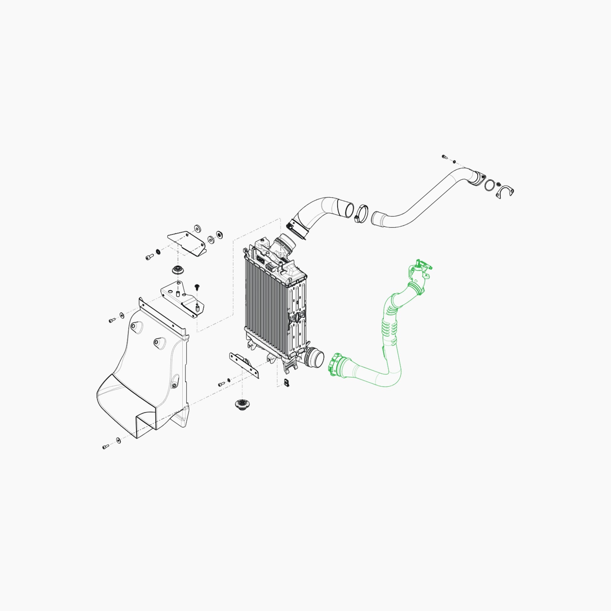 OCIM09F845 - CONDUIT SORTIE RAS EQUIPÉ-Spare Parts-Clio Cup Middle East-gpx-store