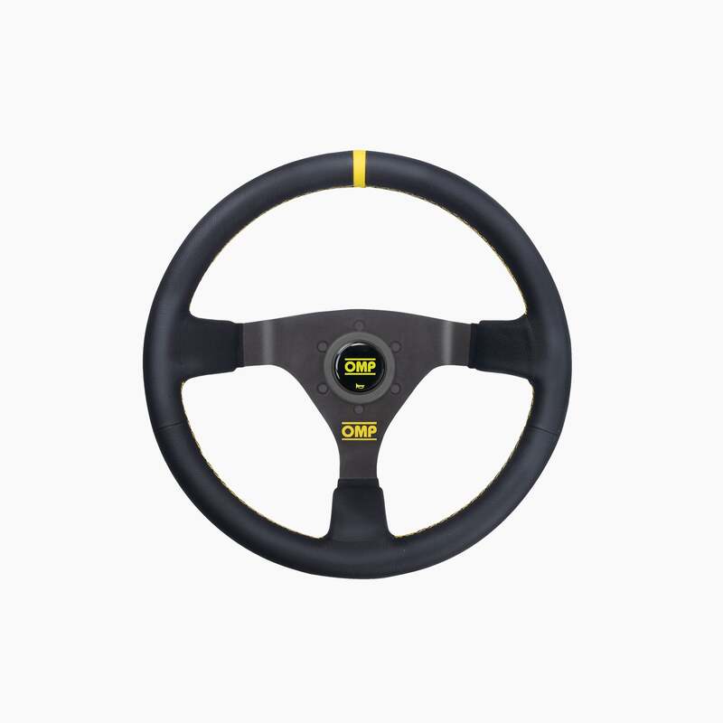 OMP | WRC Black Yellow Steering Wheel-Steering Wheel-OMP-gpx-store