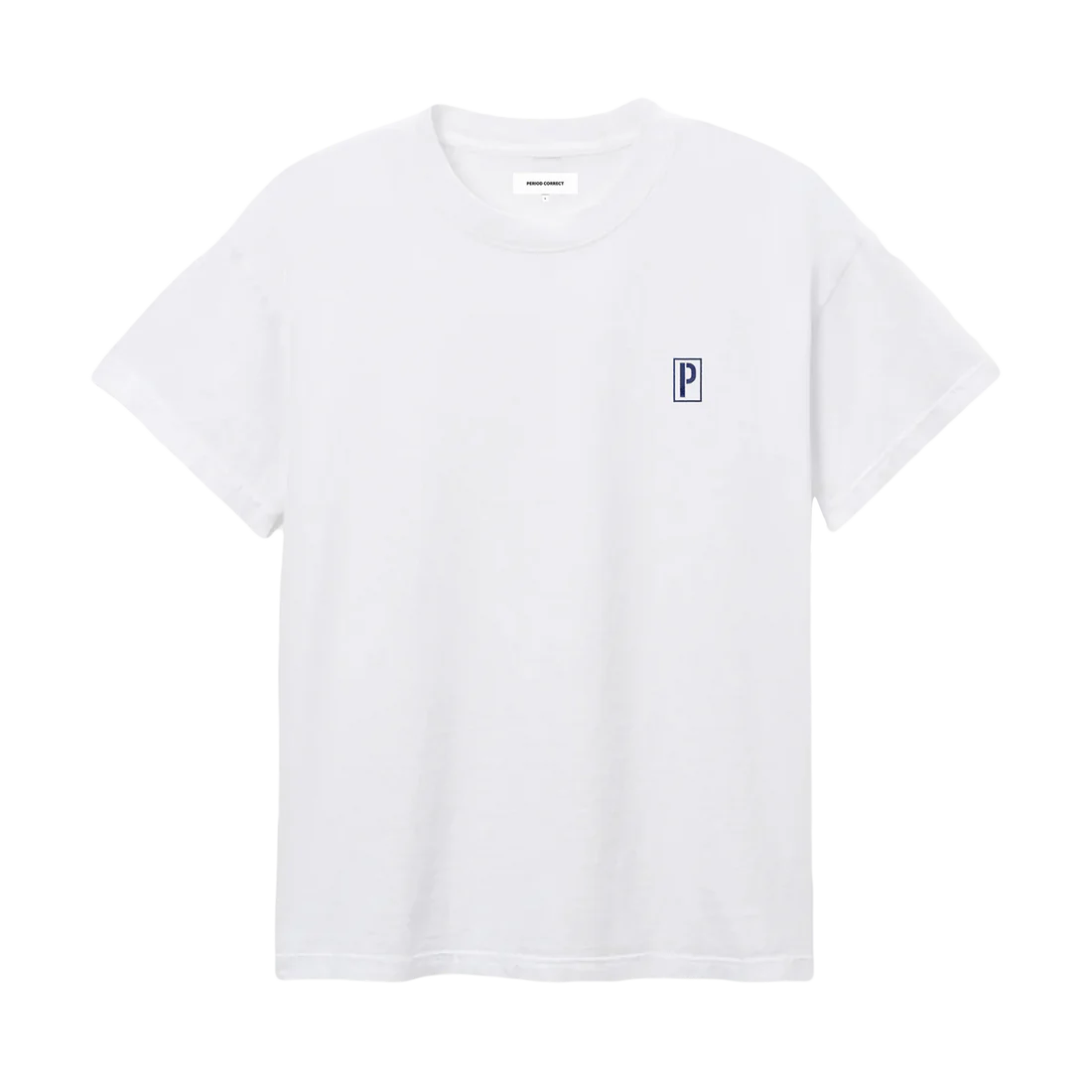 Period Correct | Stencil P White T-Shirt-T-Shirt-Period Correct-gpx-store