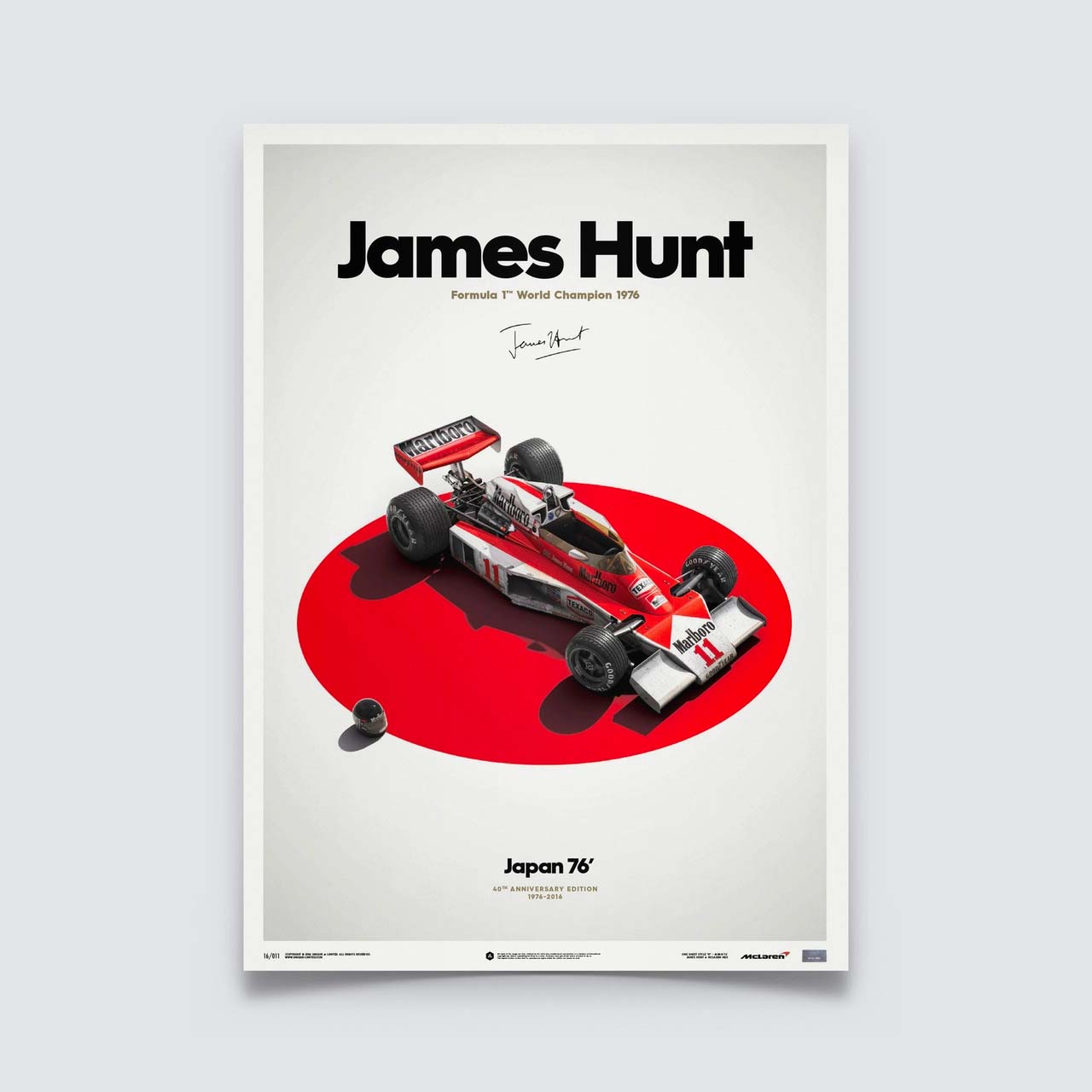 Automobilist | McLaren M23 James Hunt 1976 Japanese GP Limited Poster-Poster-Automobilist-gpx-store