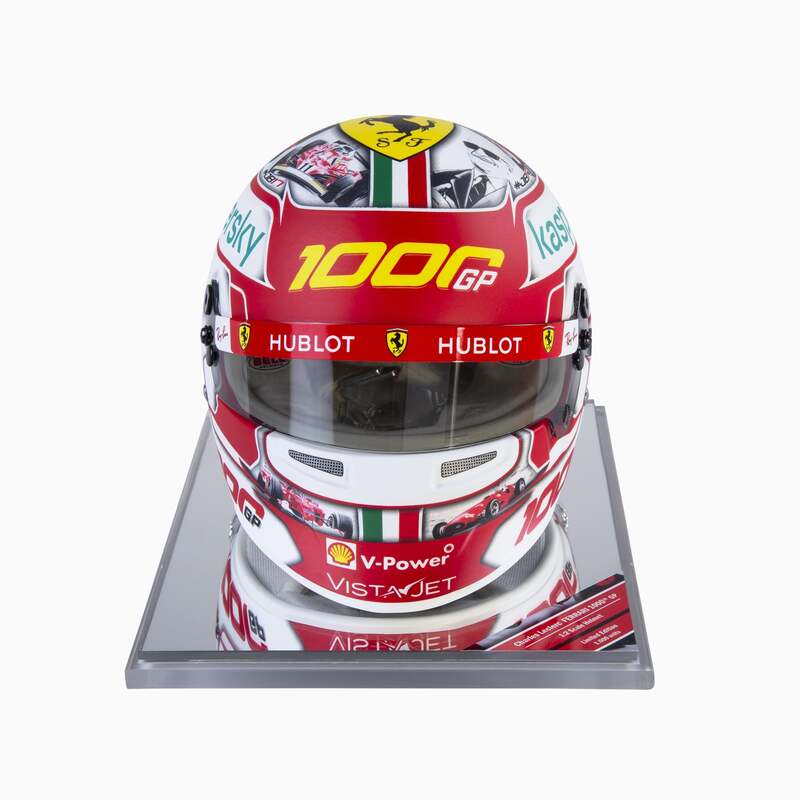 Charles Leclerc Ferrari 1000th GP Helmet-Scale Model-GPX Store -gpx-store